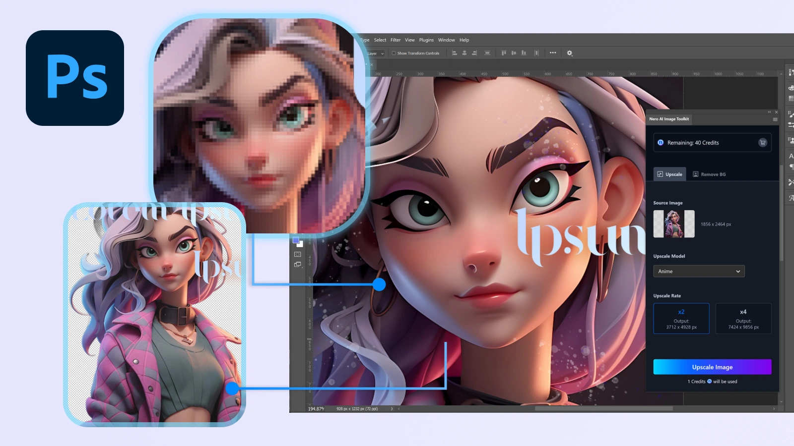 Nero AI Image Toolkit for Adobe Photoshop