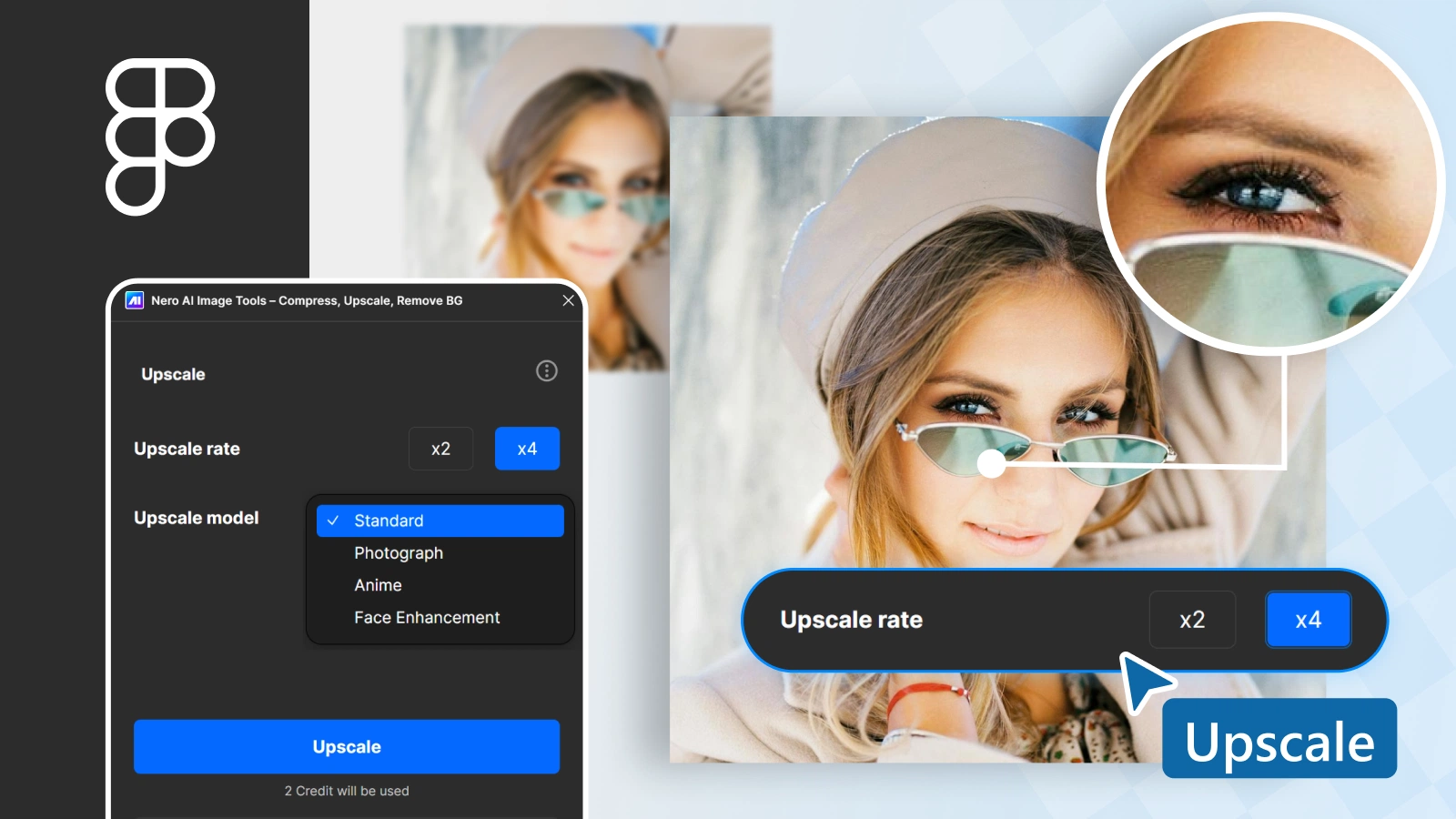 Image Upscaler by Nero AI for Figma